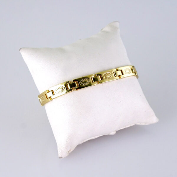 Women Bracelets/ Pulseras Dama/ Plain/ 14K Real Color/ Stainless Steel// B1247