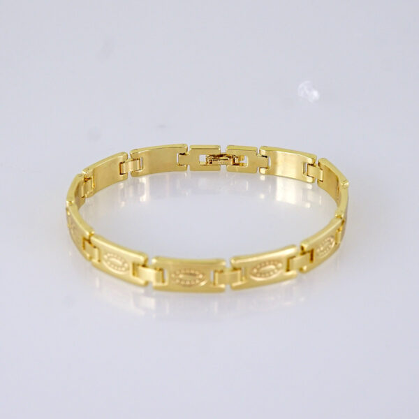 Women Bracelets/ Pulseras Dama/ Plain/ 14K Real Color/ Stainless Steel// B1247