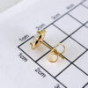 Women Earrings/ Aretes Dama/ Zircon Stone/ 14k Real Color// E1617 - Image 3