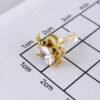 Women Earrings/ Aretes Dama/ Zircon Stone/ 14k Real Color/ Stainless Steel// E1641 - Image 3