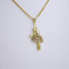 Cadenas & Colgantes-Chain Pendants- Zircon Stone-14K Real Color- Stainless Steel- 2mmx45cm-SET1336