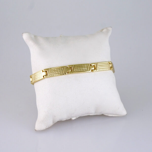 Women Bracelet-Pulsera Dama-Plain-14K Real Color-B1252