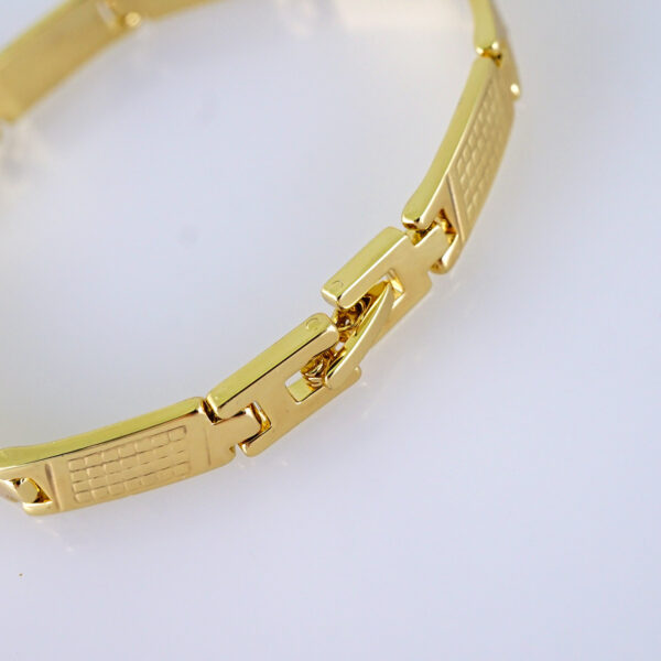 Women Bracelet-Pulsera Dama-Plain-14K Real Color-B1252