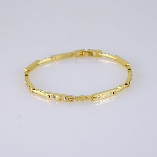 Women Bracelet-Pulsera Dama-Zircon Stone-14K Real Color-B1253