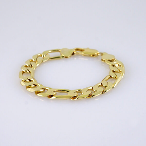 Men Bracelet-Pulsera Hombre-Plain-14K Real Color-B1255