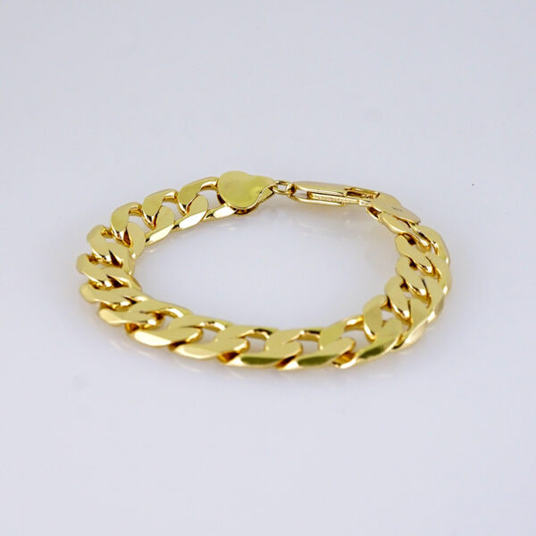 Men Bracelet-Pulsera Hombre-Plain-14K Real Color-B1256