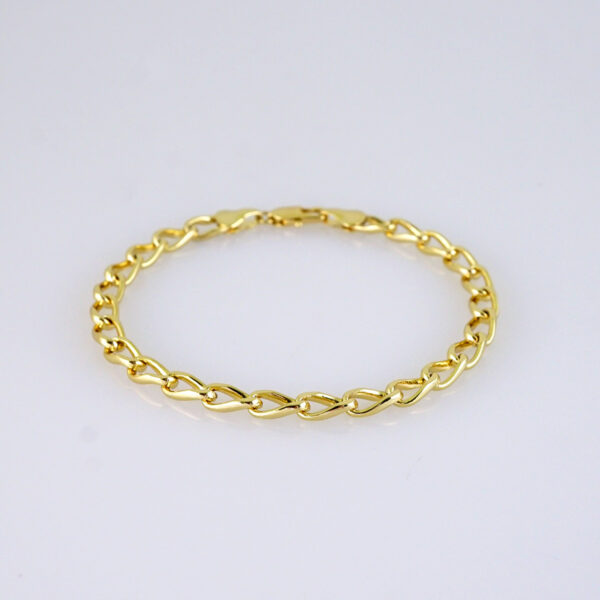 Men Bracelets-Pulseras Hombre-Plain-14K Real Color-6mm-B1257