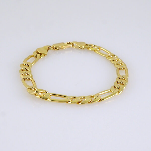 Bracelet-Pulsera-Plain-14K Real Color-8mmx7"-B1259