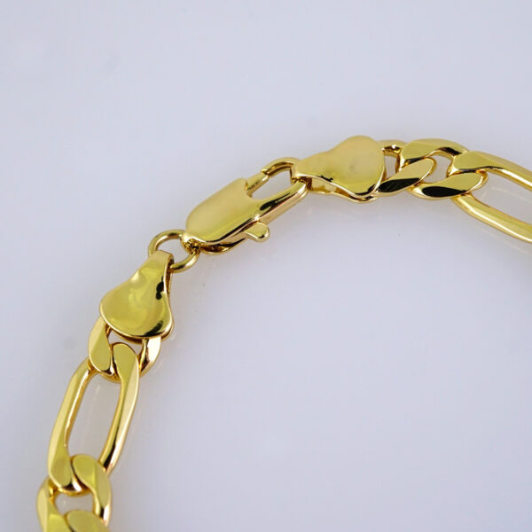 Bracelet-Pulsera-Plain-14K Real Color-8mmx7"-B1259