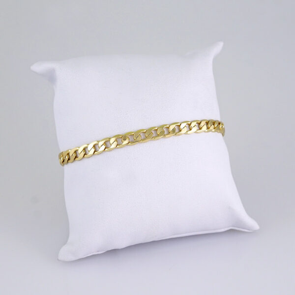 Bracelets-Pulseras-Plain-14K Real Color-6mm- B1260