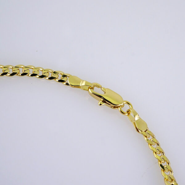 Bracelet-Pulsera- Plain-14K Real Color-3mm-B1261