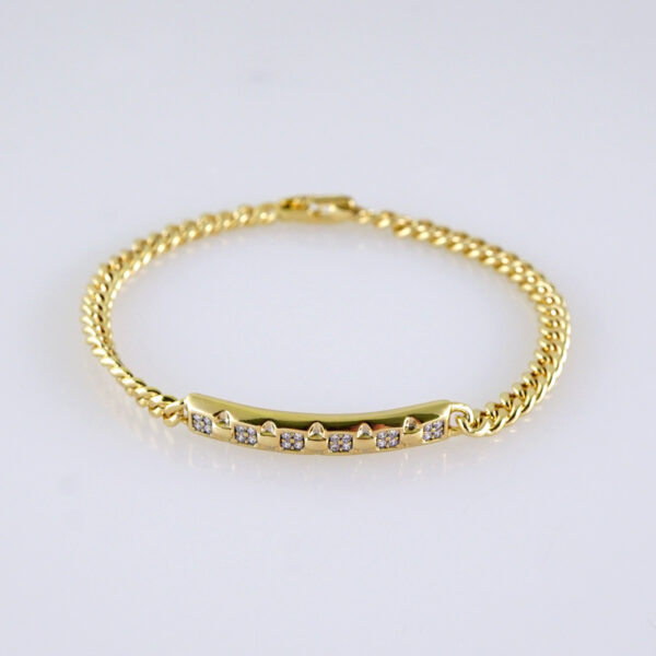 Women Bracelet-Pulsera Dama-Zircon Stone-14K Real Color-B1263 - Image 2