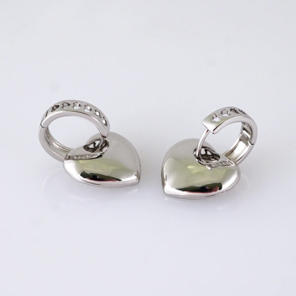 Women Earrings/ Aretes Dama/ Plain/ Silver Color/ Stainless Steel// E1688