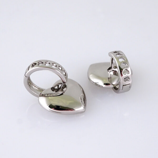 Women Earrings/ Aretes Dama/ Plain/ Silver Color/ Stainless Steel// E1688