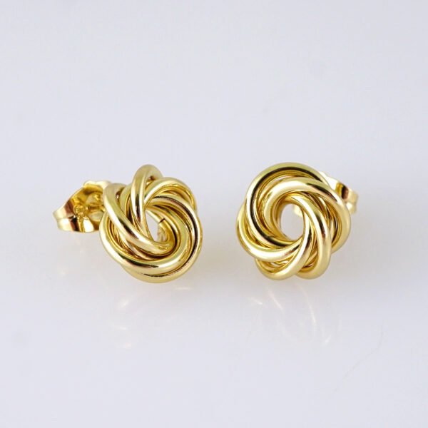 Women Earrings/ Aretes Dama/ Plain/ 14K Real Color/ Stainless Steel// E1694