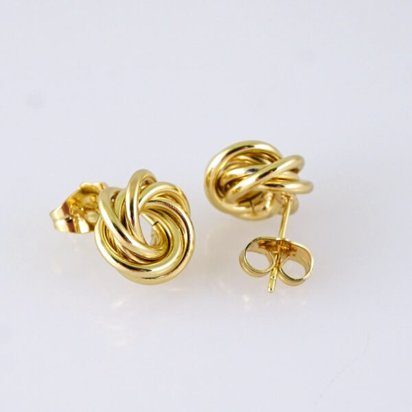 Women Earrings/ Aretes Dama/ Plain/ 14K Real Color/ Stainless Steel// E1694