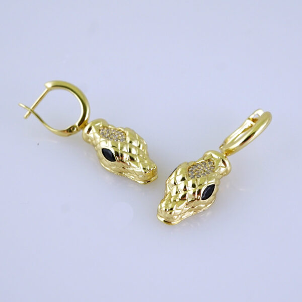 Women Earrings/ Aretes Dama/ Zircon Stone/ 14K Real Color/ Stainless Steel// E1699