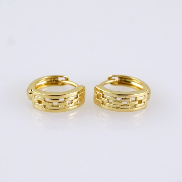 Women Earrings/ Aretes Dama/ Plain/ 14K Real Color/ Stainless Steel// E1703