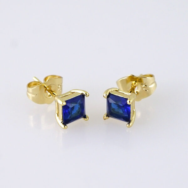 E1719  Women's Earrings - Aretes Dama - Zircon Stone - 14K Real Color