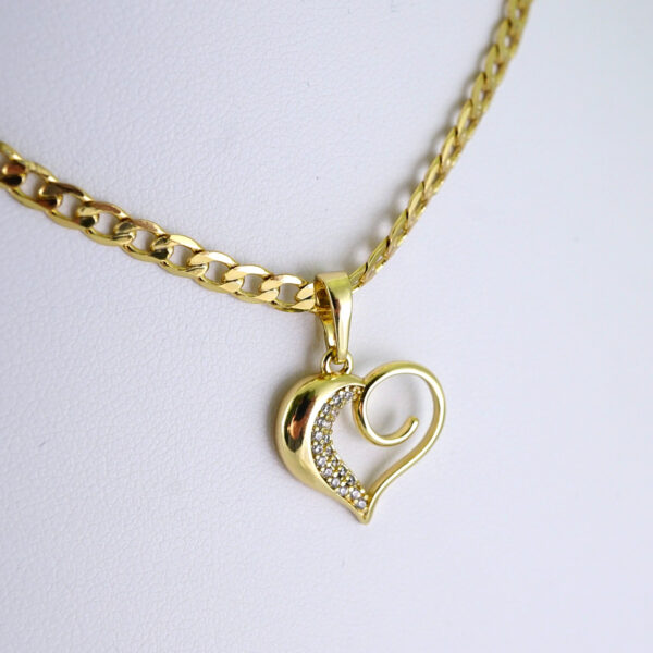 SET1354 Cadenas & Colgantes/ Chain/ Pendants/Zircon Stone /14K Real Color/ 3mmX45cm