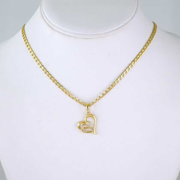 SET1355 Cadenas & Colgantes/ Chain/ Pendants/Zircon Stone /14K Real Color/ 3mmX45cm