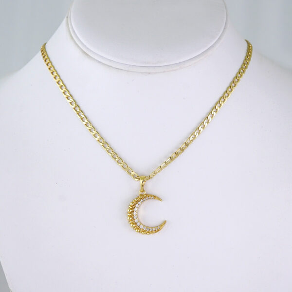 SET1356 Cadenas & Colgantes/ Chain/ Pendants/Zircon Stone /14K Real Color/ 3mmX45cm