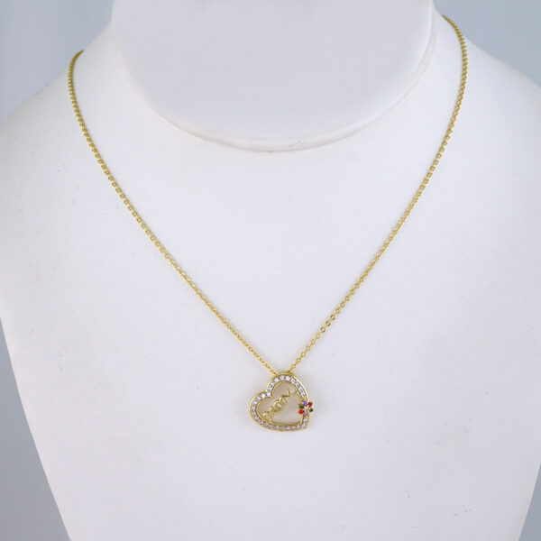 SET1369  Cadenas & Colgantes - Chain & Pendants -Color Zircon Stone - 14K Real Color