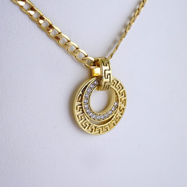 SET1371 Cadenas & Colgantes - Chain & Pendants -14K Real Color/ Zircon Stone / 3mmX45cm