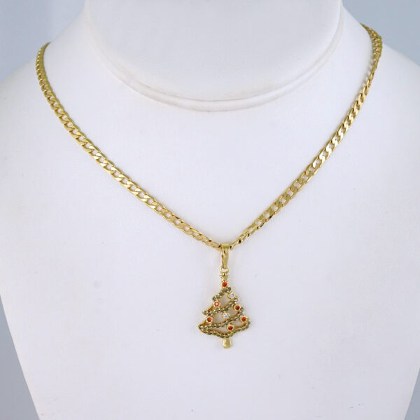 SET1376 Cadenas & Colgantes - Chain & Pendants /Zircon Stone/14K Real Color/3mmX45cm