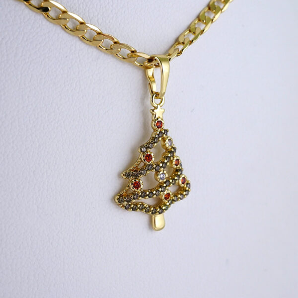 SET1376 Cadenas & Colgantes - Chain & Pendants /Zircon Stone/14K Real Color/3mmX45cm