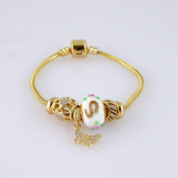 B1302 Women's Bracelet - Pulseras Dama - Zircon Stone - 14K Real Color - Image 2