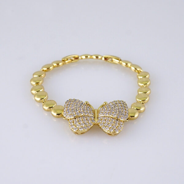 B1306 Women's Bracelet - Pulseras Dama - Zircon Stone - 14K Real Color