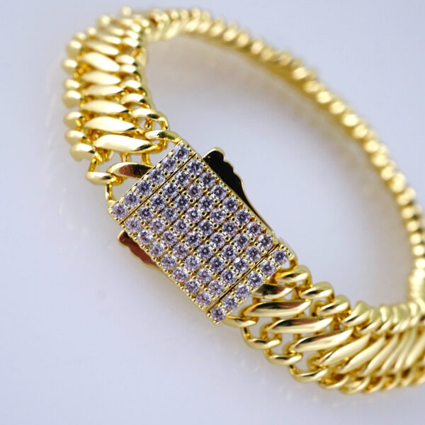 B1312 Bracelet - Pulseras/ Zircon Stone - 14K Real Color