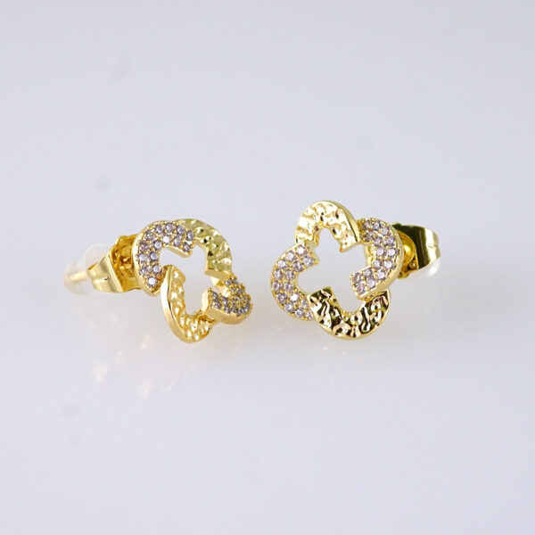 E1728 Women's Earrings - Aretes Dama - Zircon Stone - 14K Real Color