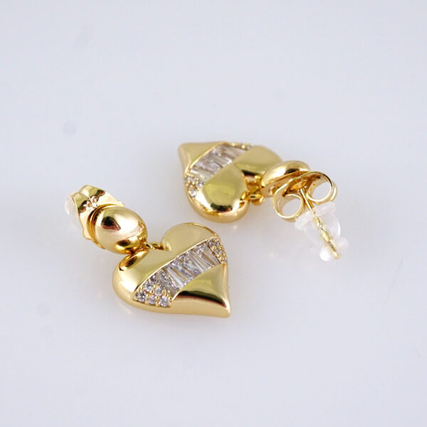 E1737 Women's Earrings - Aretes Dama - Zircon Stone - 14K Real Color