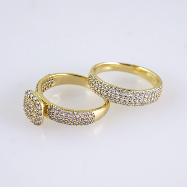 R111E RING - ANILLO - Zircon Stone - 14K Real Color - Wedding