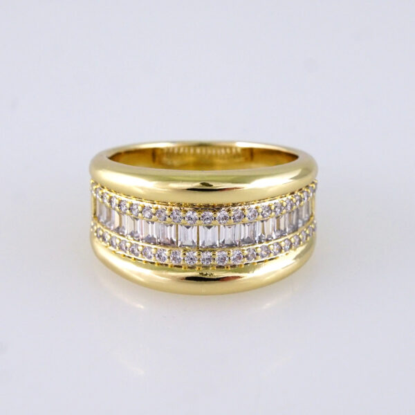 R635  RING - ANILLO - Zircon Stone - 14K Real Color