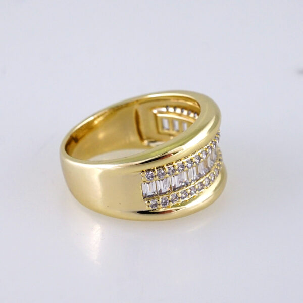R635  RING - ANILLO - Zircon Stone - 14K Real Color