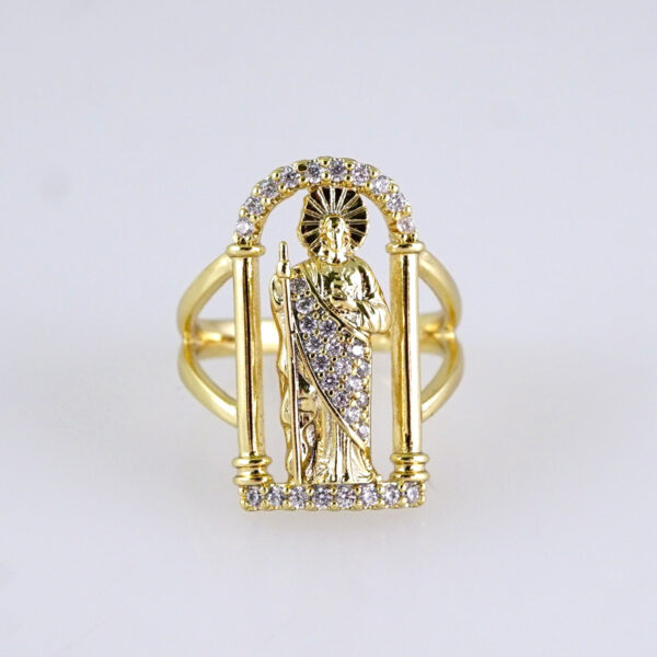 R637 RING - ANILLO - Zircon Stone - 14K Real Color