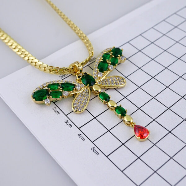 SET1380 Cadenas & Colgantes - Chain & Pendants - Green  Zircon Stone - 14K Real Color / 5mmX50cm