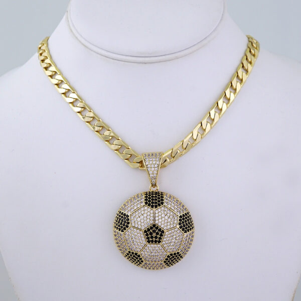 SET1385 Cadenas & Colgantes - Chain & Pendants -Zircon Stone - 14K Real Color / 8mmX60cm