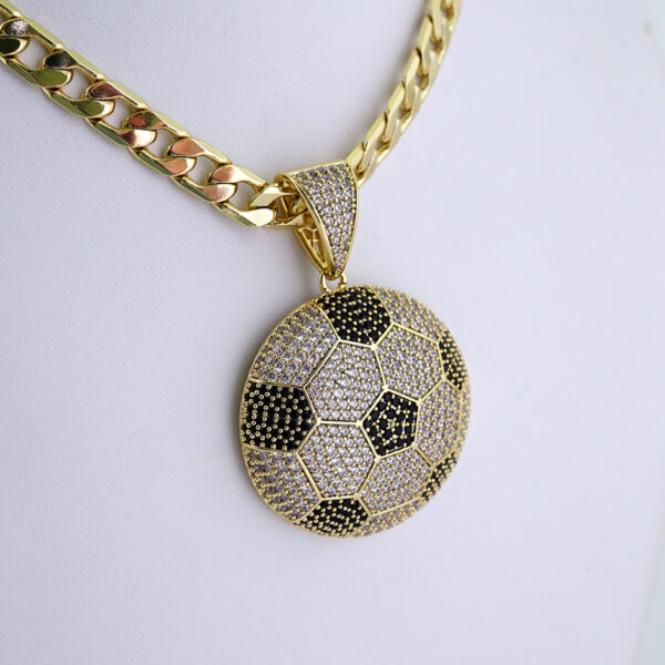 SET1385 Cadenas & Colgantes - Chain & Pendants -Zircon Stone - 14K Real Color / 8mmX60cm