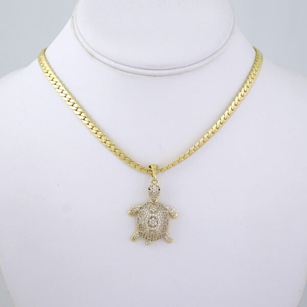 SET1386 Cadenas & Colgantes - Chain & Pendants -Zircon Stone - 14K Real Color / 8mmX60cm