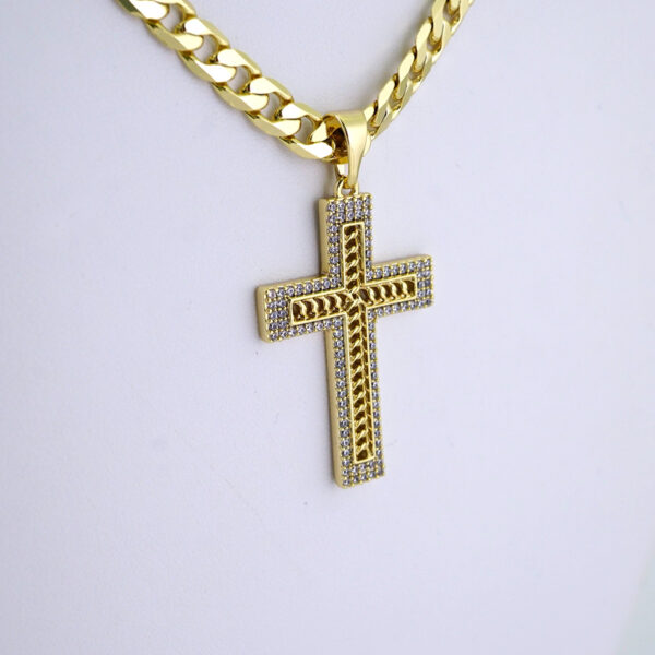 SET1387 Cadenas & Colgantes - Chain & Pendants -Zircon Stone - 14K Real Color / 5mmX60cm