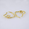 E1751 Earrings Women/ Aretes Dama/ Plain/ 14k Real Color/ - Image 2