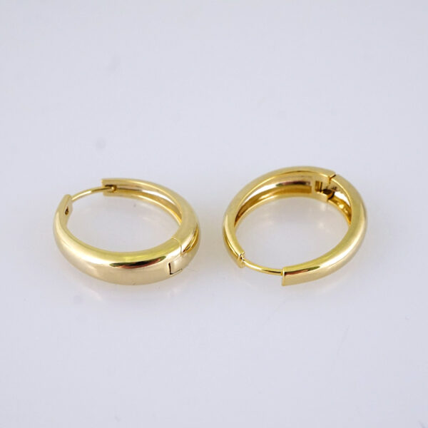 E1757 Earrings Women/ Aretes Dama/ Plain/ 14k Real Color/