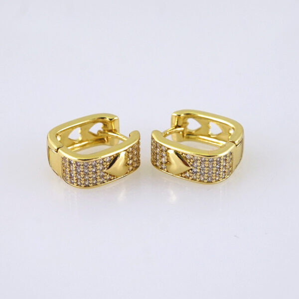 E1758 Women's Earrings - Aretes Dama - Zircon Stone - 14K Real Color - Stainless Steel
