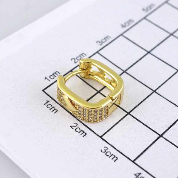 E1758 Women's Earrings - Aretes Dama - Zircon Stone - 14K Real Color - Stainless Steel