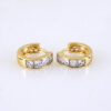 E1759 Women's Earrings - Aretes Dama - Zircon Stone - 14K Real Color - Stainless Steel-