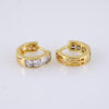 E1759 Women's Earrings - Aretes Dama - Zircon Stone - 14K Real Color - Stainless Steel- - Image 2